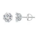 925 Sterling Silver Moissanite 0.5 Carat Earrings for Women