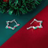 925 Sterling Silver Enamel Plated Platinum Earrings for Women