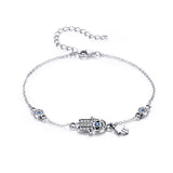 925 Sterling Silver Bracelet 21cm Long with 1.0*1.7cm Charms for Women