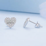 925 Sterling Silver Earrings with Pavé Set CZ