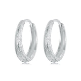 925 Sterling Silver Earrings 16*3mm with Platinum Plating for Women