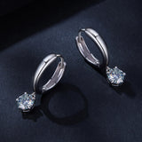 S925 Sterling Silver 0.50 Carat Moissanite Earrings for Women