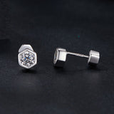 925 Sterling Silver 0.3 Carat Moissanite Earrings for Women
