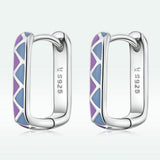 S925 Sterling Silver Enamel Oxidized Earrings for Women