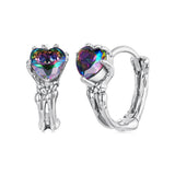 925 Sterling Silver Earrings with Transparent Glass for Women