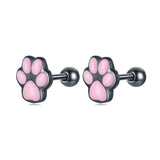 925 Sterling Silver Enamel Black Gold Plated Earrings for Women