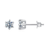 925 Sterling Silver 0.65 Carat Moissanite Earrings for Women