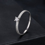 925 Sterling Silver & Moissanite Size 6 Ring with 0.1ct Moissanite