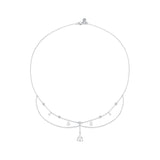 925 Sterling Silver 400mm CZ Pavé Setting Necklace for Women