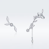 925 Sterling Silver Earrings with Platinum Plating and CZ for Women