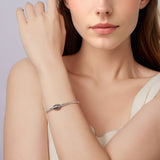 925 Sterling Silver Bracelet with CZ 17cm for Women