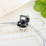 925 Sterling Silver 5.8CM Diameter and 0.3CM Thick Bracelet for Women
