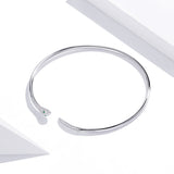 S925 Sterling Silver Bracelet with Pavé Setting CZ 6cm Diameter for Women