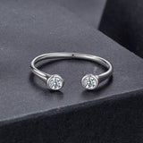 925 Sterling Silver Moissanite Ring Size E