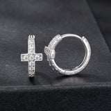 925 Sterling Silver Moissanite Earrings 1.3cm for Women