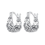 925 Sterling Silver Earrings with Pavé Setting CZ
