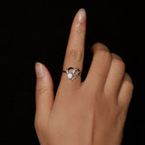 925 Sterling Silver Moissanite Heart-Shaped Ring Size 7 for Women