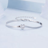 925 Sterling Silver Pavé CZ Bracelet for Women