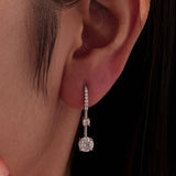 925 Sterling Silver Moissanite 1.00 Carat Earrings for Women