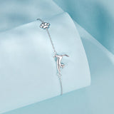 925 Sterling Silver & Plated White Gold Adjustable Bracelet for Women