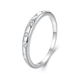 925 Sterling Silver Ring with Pavé Setting CZ, Size 6.0 for Women
