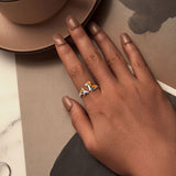 925 Sterling Silver Enamel Plated White Gold 2.6mm Ring