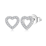 925 Sterling Silver Moissanite 0.10 Carat Earrings for Women