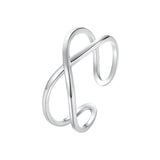 925 Sterling Silver Oxidized 0.7cm Ring for Women