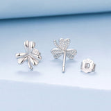 925 Sterling Silver White Gold Plated 0.7cm Earrings for Women