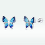 S925 Sterling Silver Enamel Oxidized Earrings for Women