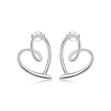925 Sterling Silver Earrings for Women - 19x14mm, Platinum Plated