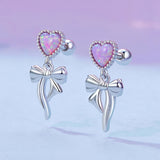 925 Sterling Silver Translucent Opal Earrings for Women
