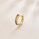 925 Sterling Silver Gold Plated Pavé Setting CZ Earrings for Women