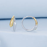 925 Sterling Silver White Gold Plated Earrings 13*6mm for Women