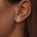 925 Sterling Silver Oxidized Silver 0.7cm Earrings