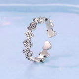 925 Sterling Silver Oxidized Silver 0.5cm Ring