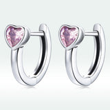 925 Sterling Silver Earrings with Pavé Setting CZ, Oxidized Silver, 1.2x0.5cm for Women