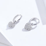925 Sterling Silver CZ Pavé Setting Earrings for Women