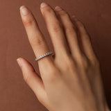925 Sterling Silver Moissanite 0.03ct Ring Size 6