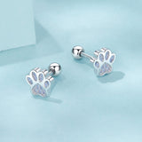 925 Sterling Silver Nano Opal Stone Earrings 6mm