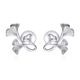 925 Sterling Silver Plated Platinum Wiredrawing Earrings