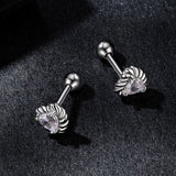 925 Sterling Silver Moissanite 0.15ct Earrings for Women