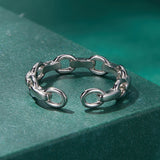 925 Sterling Silver Platinum Plated 0.4cm Wide Ring