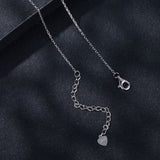925 Sterling Silver Moissanite 0.5 Carat Necklace with CZ for Women