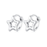 S925 Oxidized Silver 1cm Earrings for Women