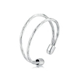 925 Sterling Silver & White Gold Plated Ring for Women - Stylish Width 2.3-6.3mm