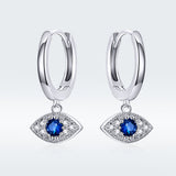 S925 Platinum Plated Pavé Setting CZ Earrings - 1.9*1cm - Women's Jewelry