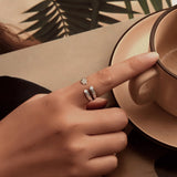 925 Sterling Silver Ring with Oxidized Finish - Width 0.15-0.8cm for Women