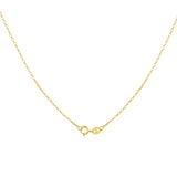 925 Sterling Silver + Plated White Gold Necklace 40cm for Women