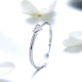 925 Sterling Silver Plated Platinum Pavé Setting CZ Ring